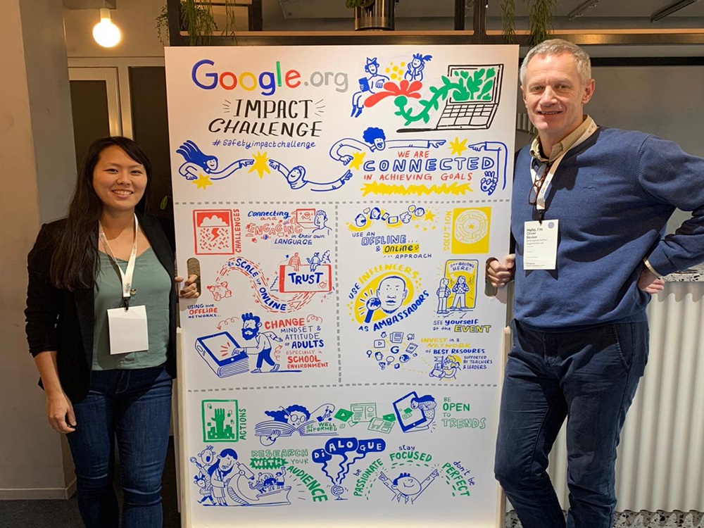 Unsere Mitarbeiter in Brüssel bei der Google Impact Challenge